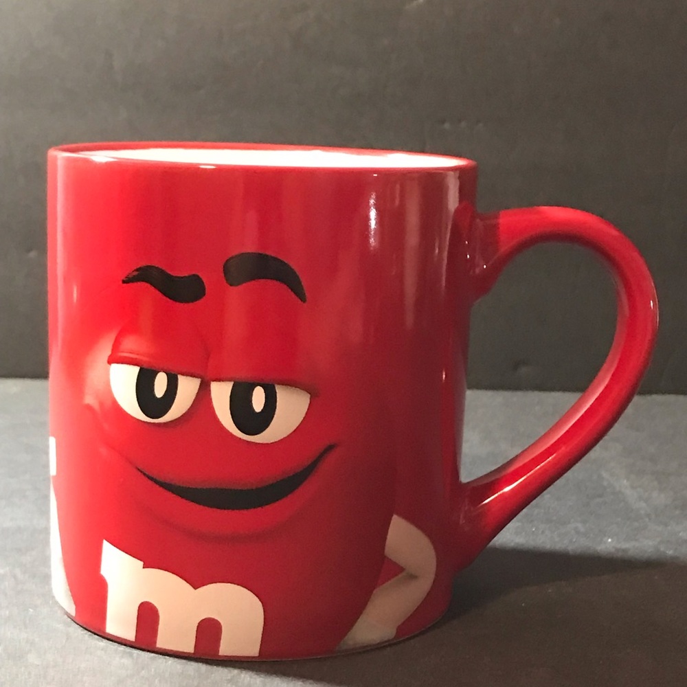 M&Ms  Large Red Candy WANNA HEAR A JOKE, DECAF Coffee Tea Mug Cup 2019 Mars